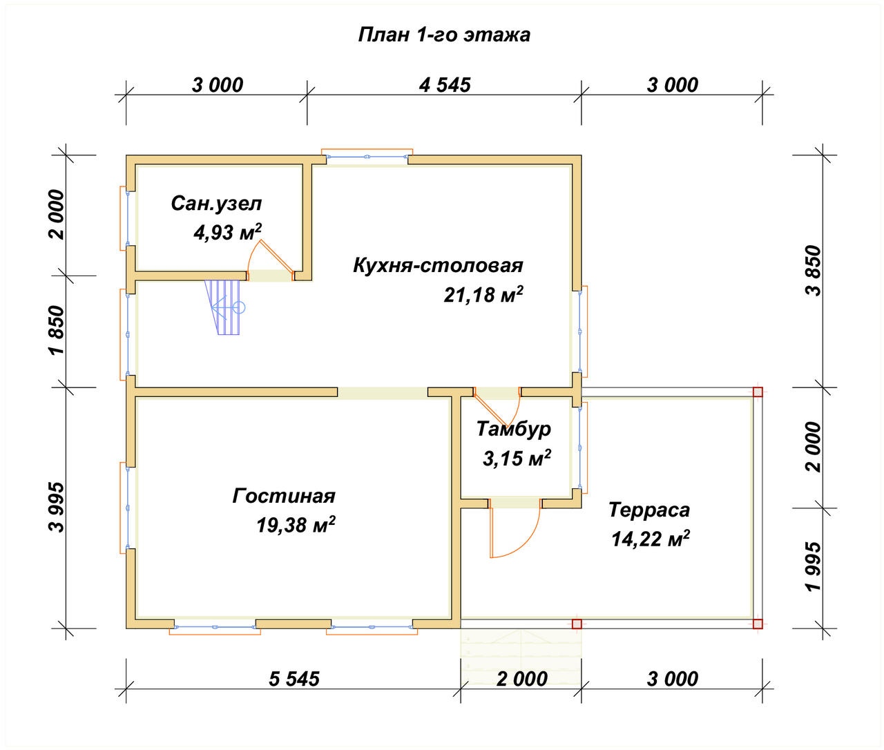 План первого этажа проекта П-60