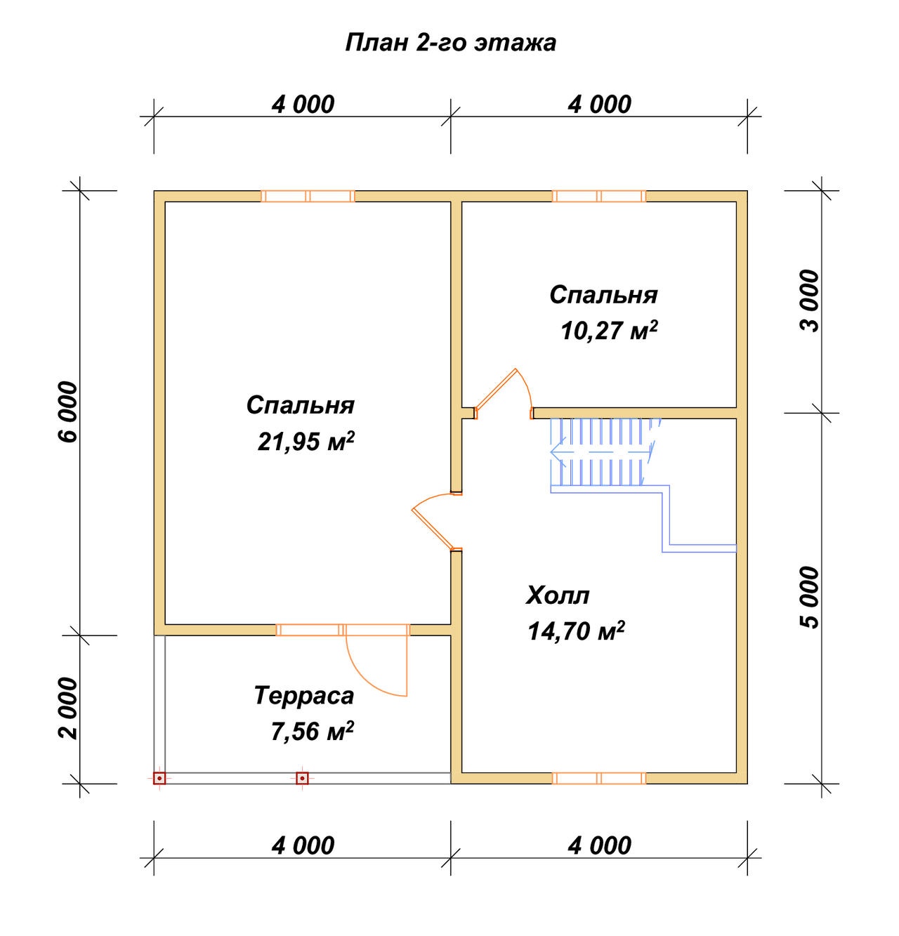 План 2-го этажа проект П-65