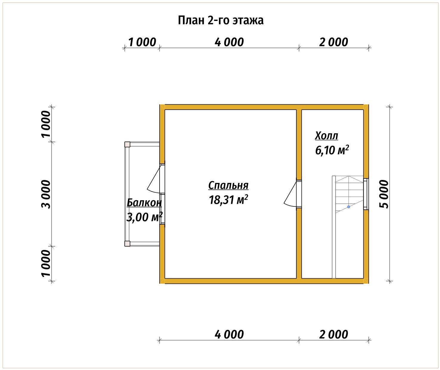 План 2-го этажа проект П-7