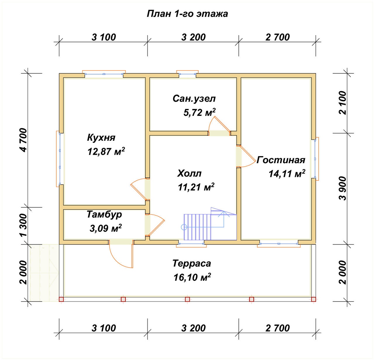 План первого этажа проекта П-70