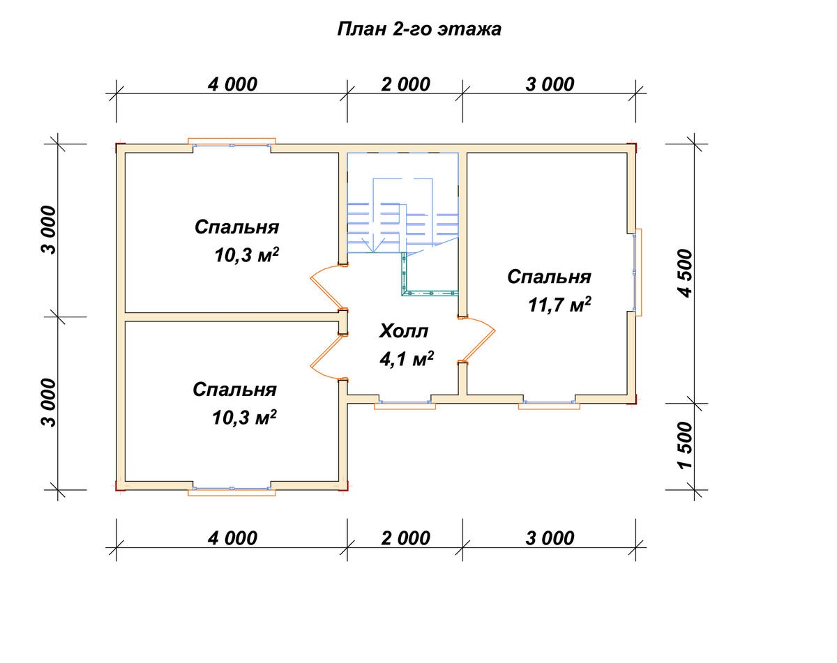 План 2-го этажа проект П-71