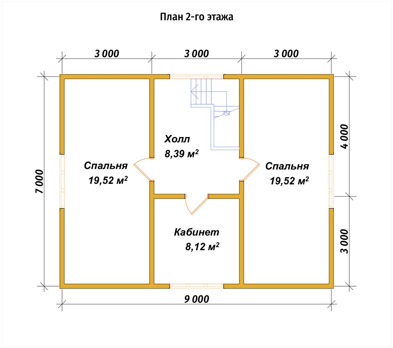 План 2-го этажа проект П-78