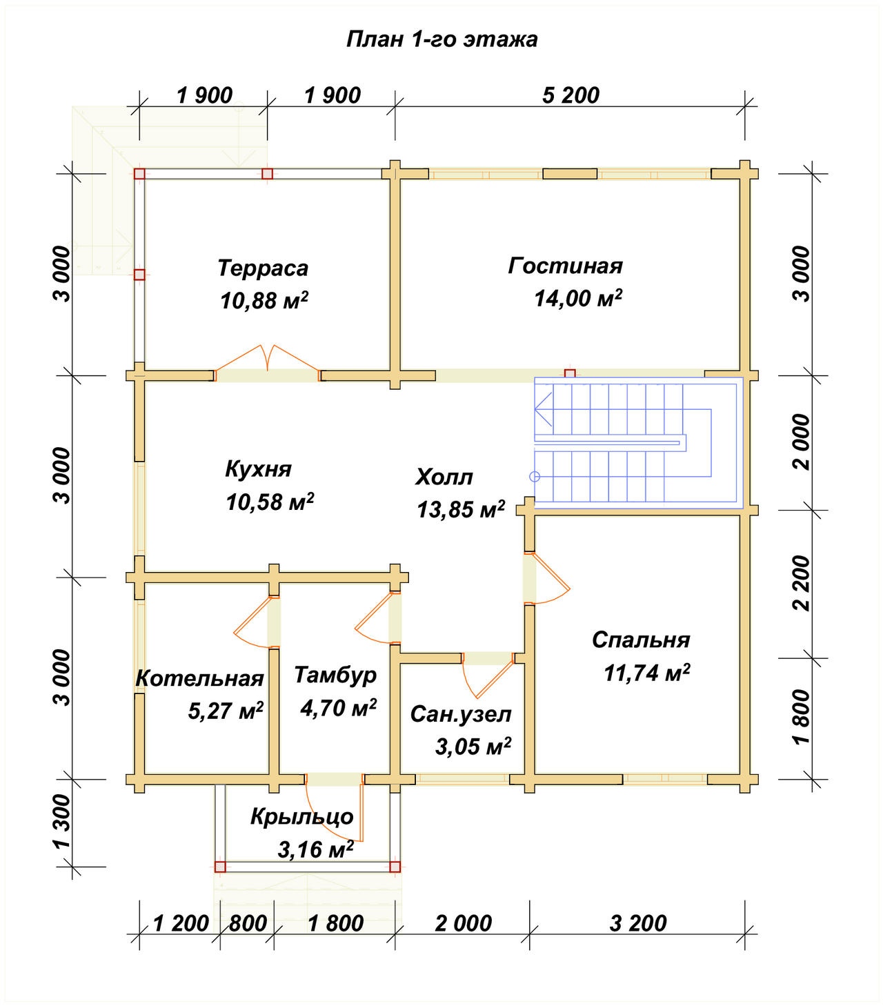План первого этажа проекта П-79