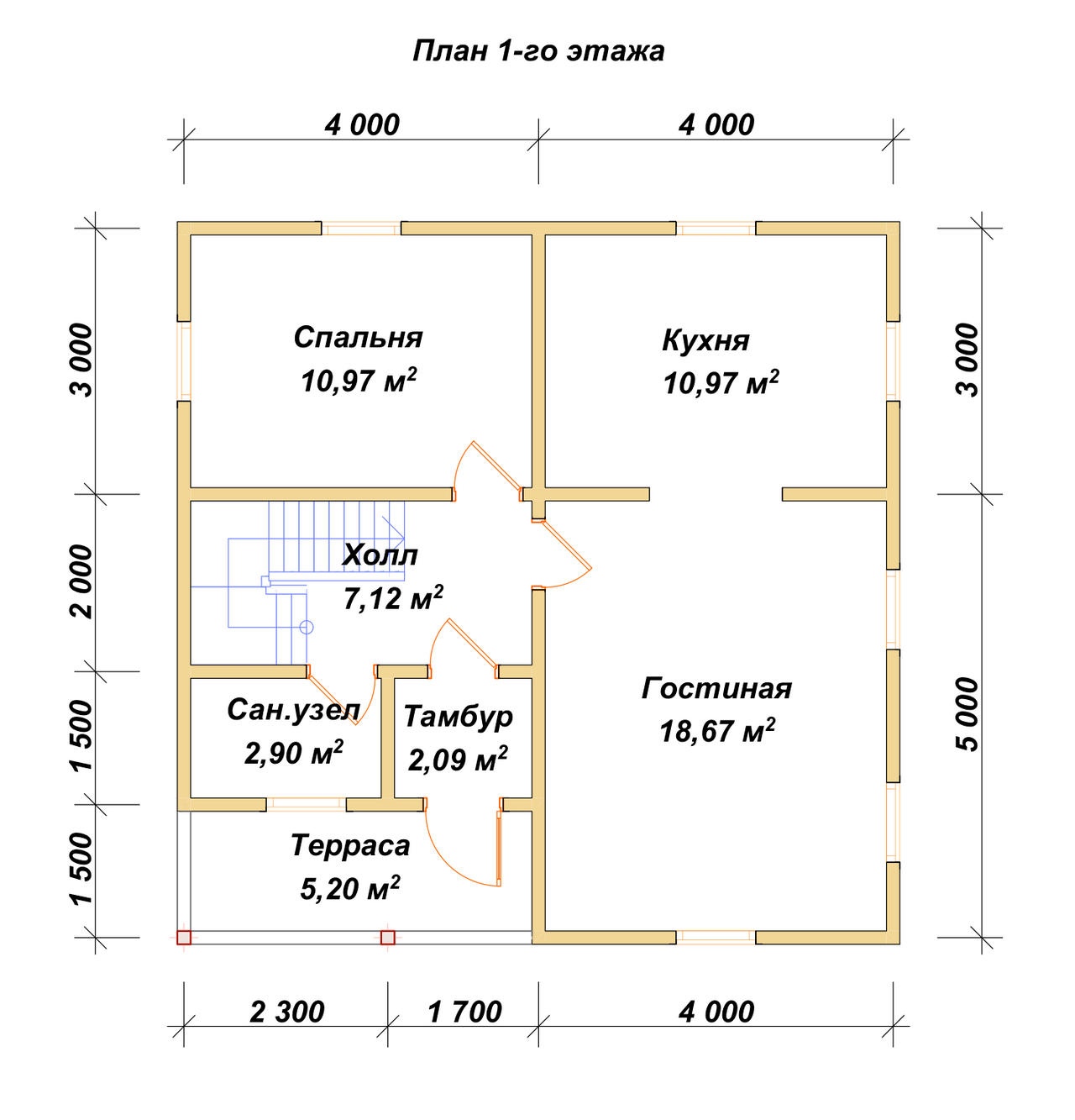 План первого этажа проекта П-81