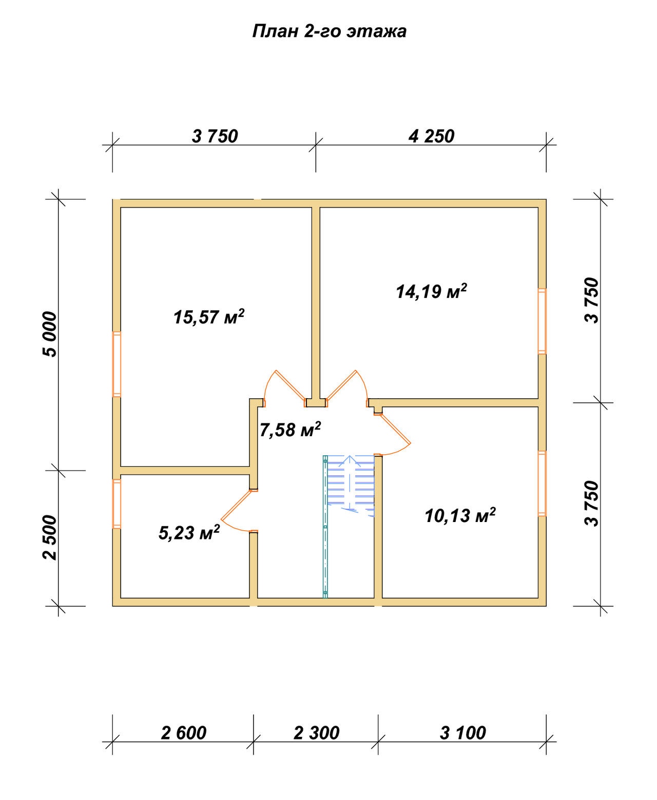 План 2-го этажа проект П-82