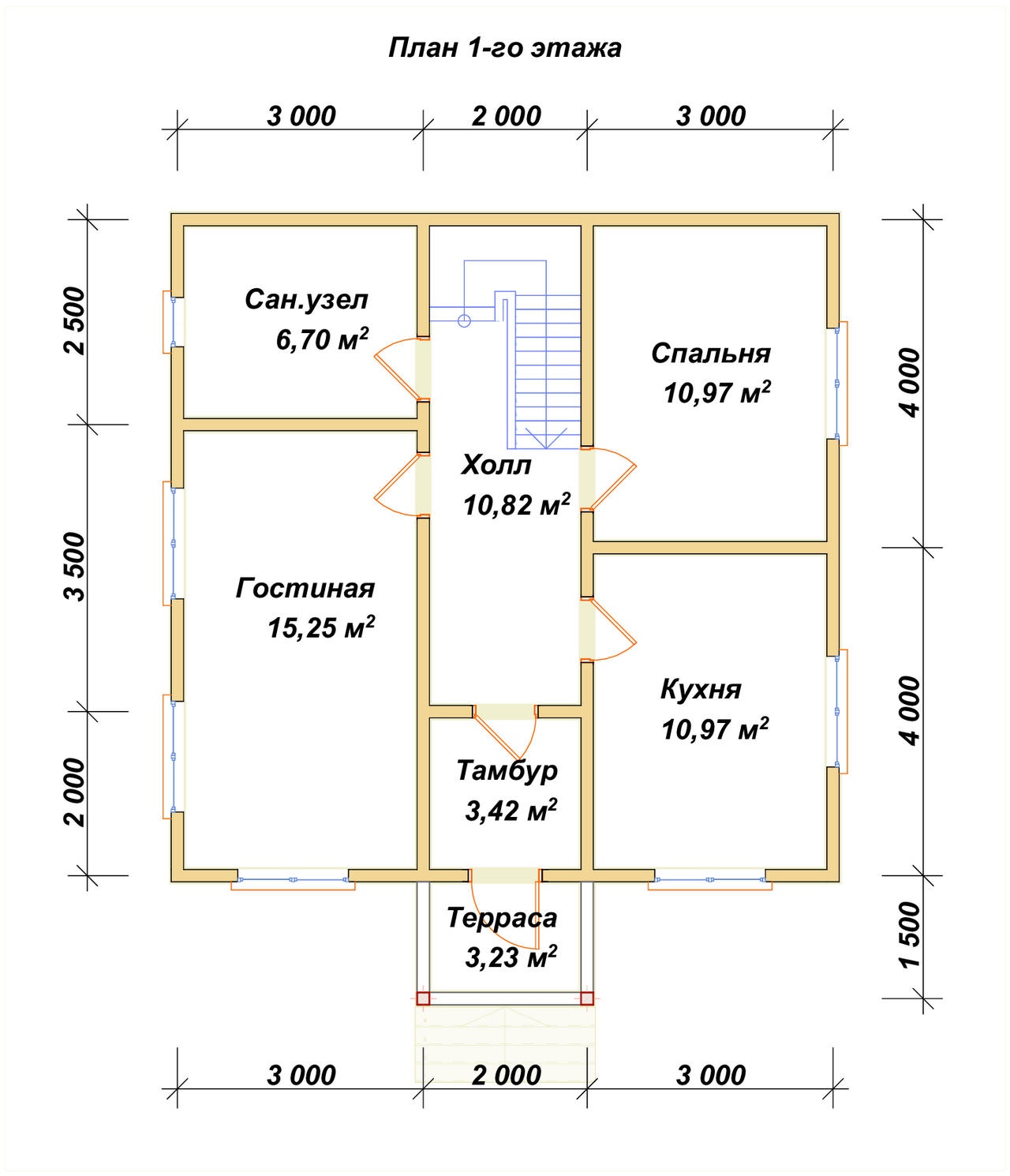 План первого этажа проекта П-84