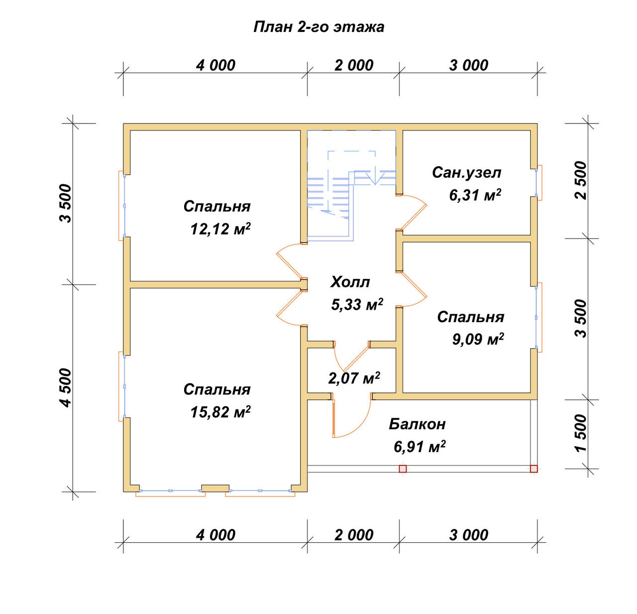 План 2-го этажа проект П-85