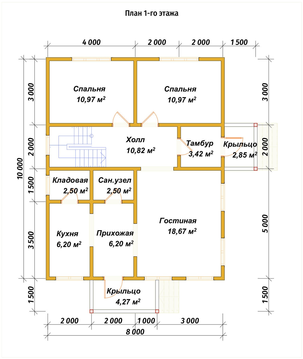 План первого этажа проекта П-89