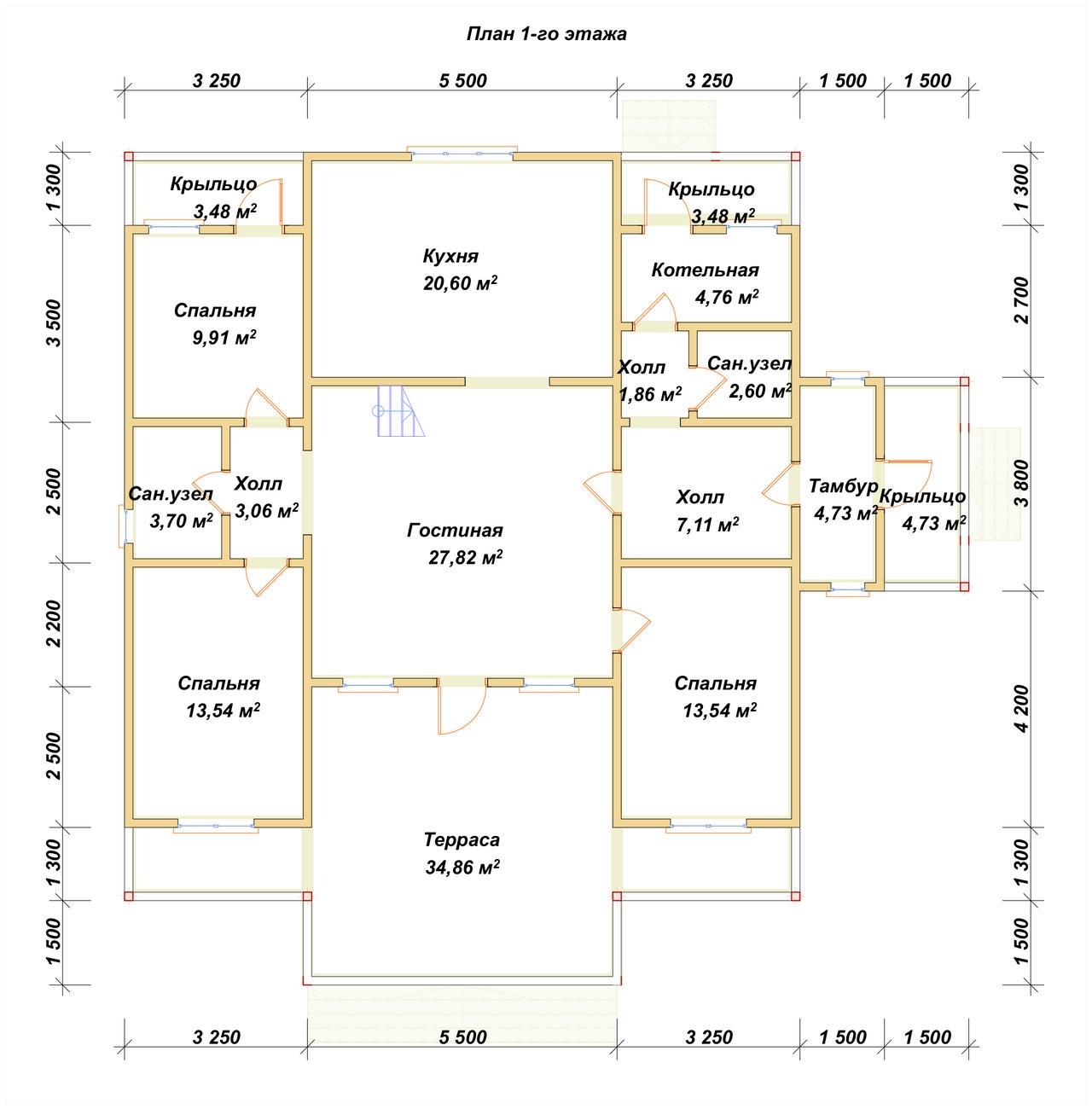 План первого этажа проекта П-91