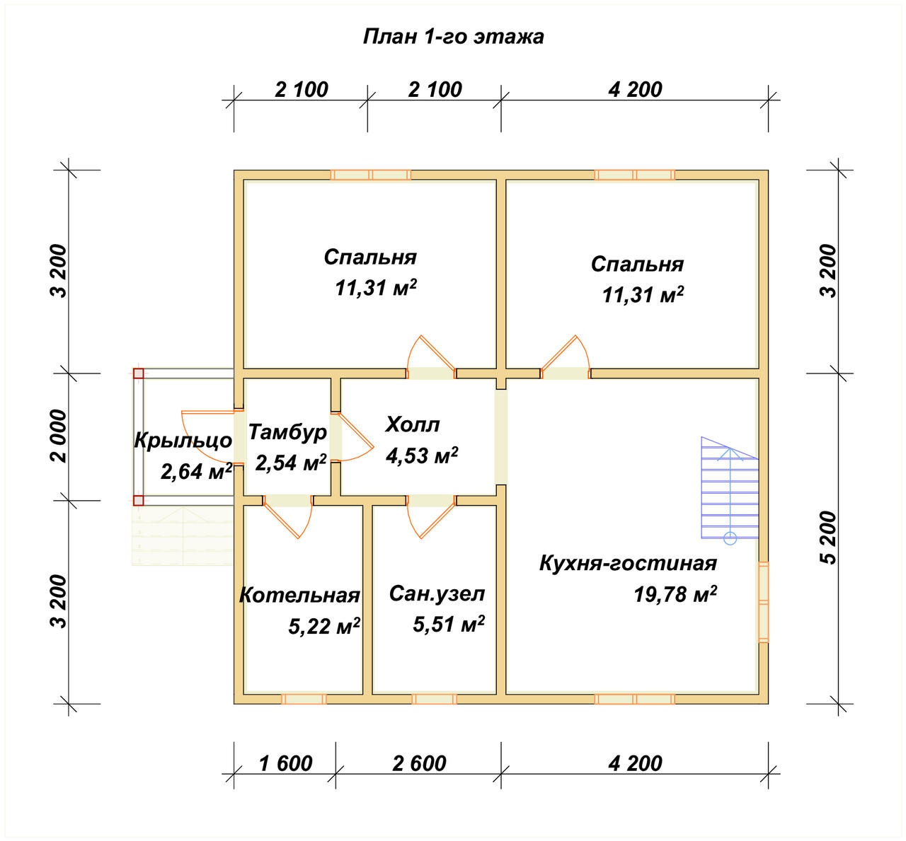 План первого этажа проекта П-92