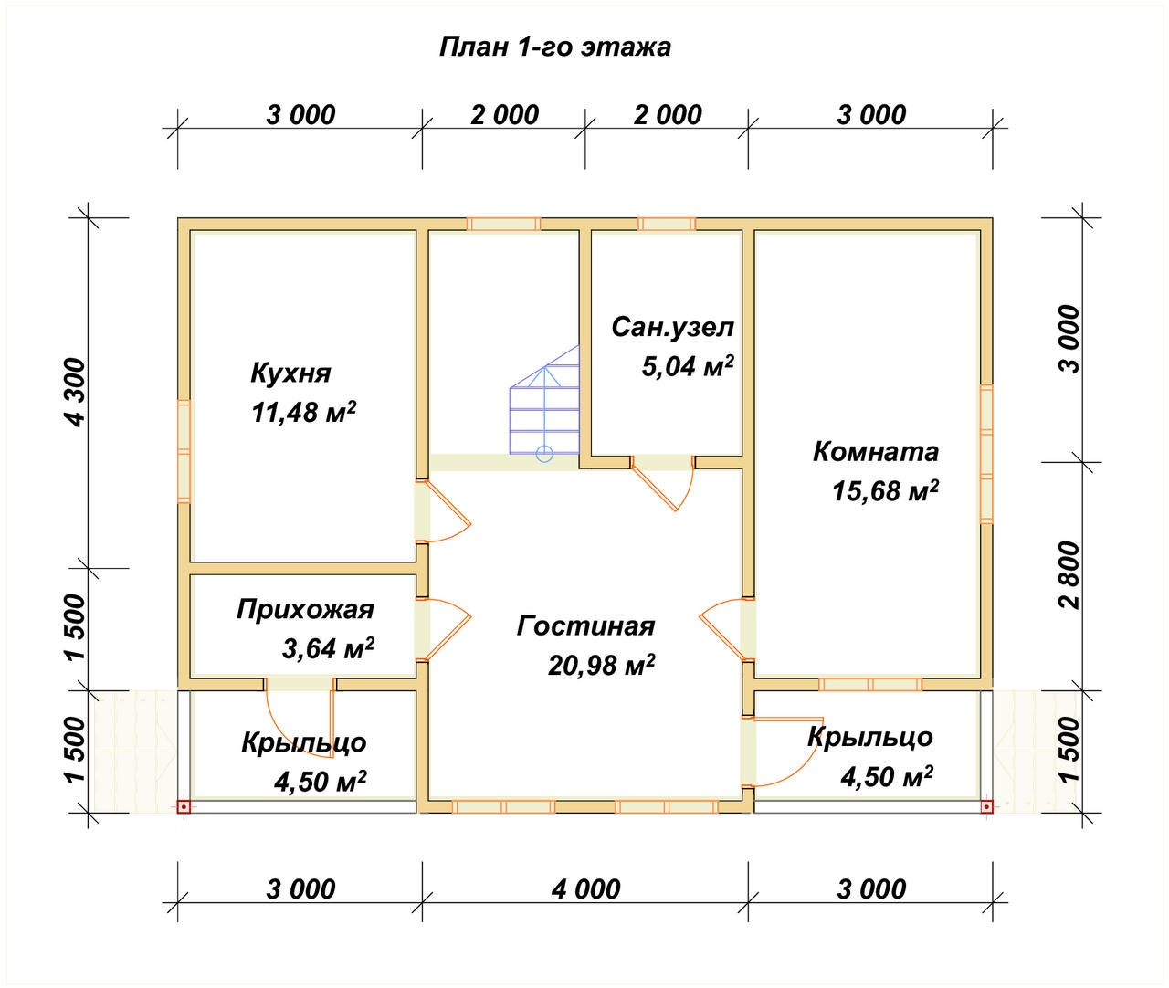 План первого этажа проекта П-93