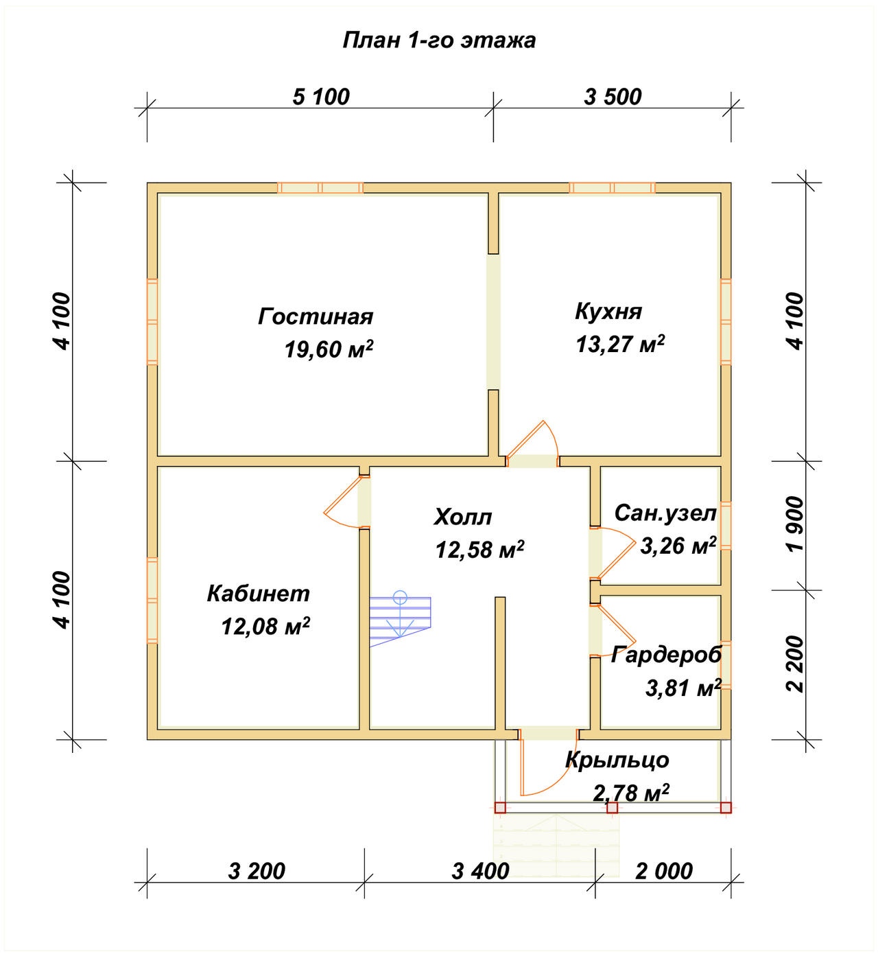 План первого этажа проекта П-96