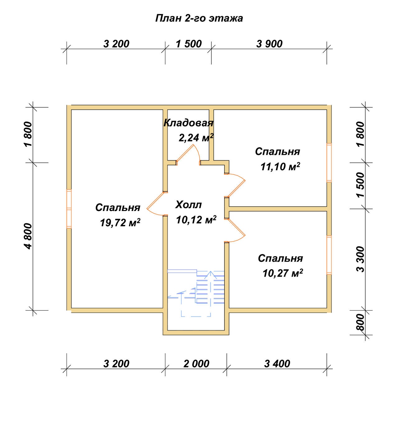 План 2-го этажа проект П-96