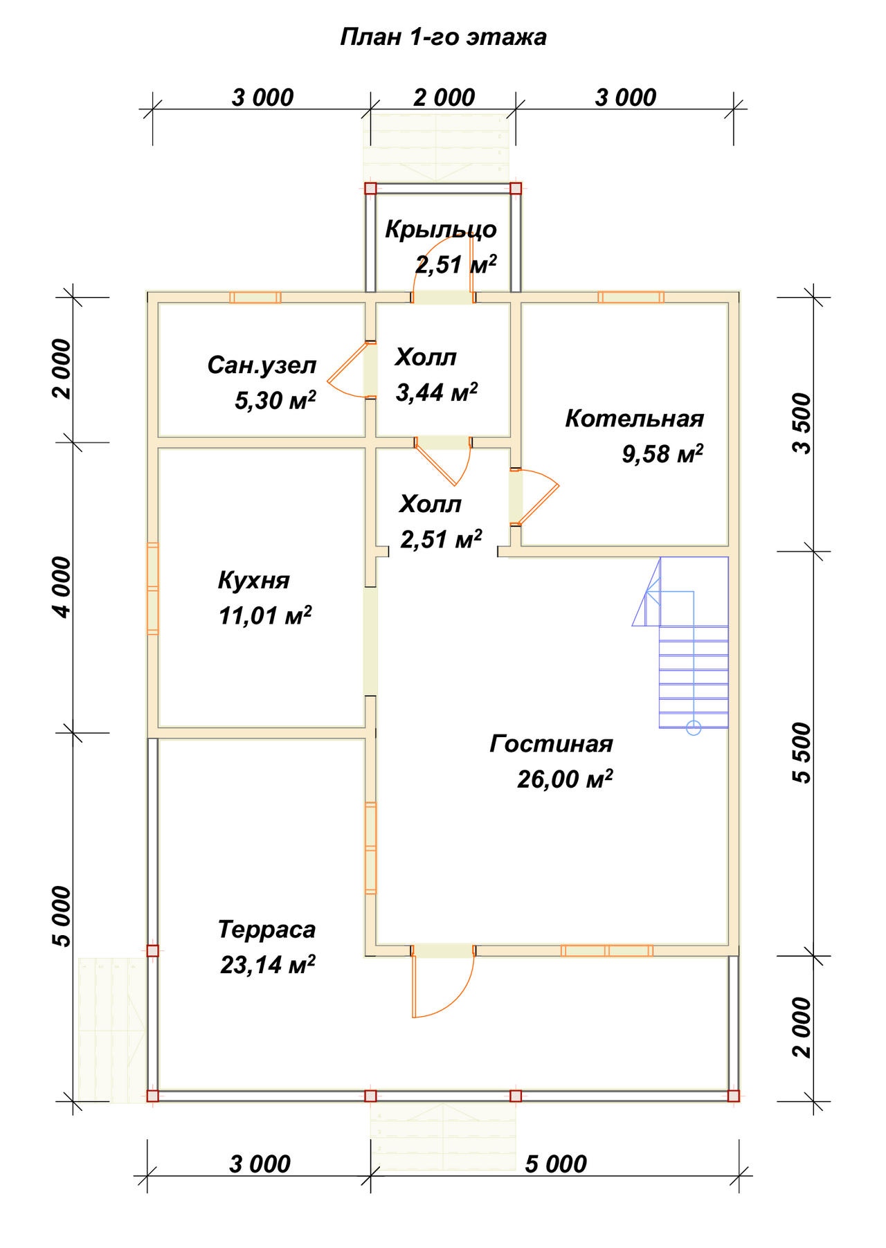 План первого этажа проекта П-97