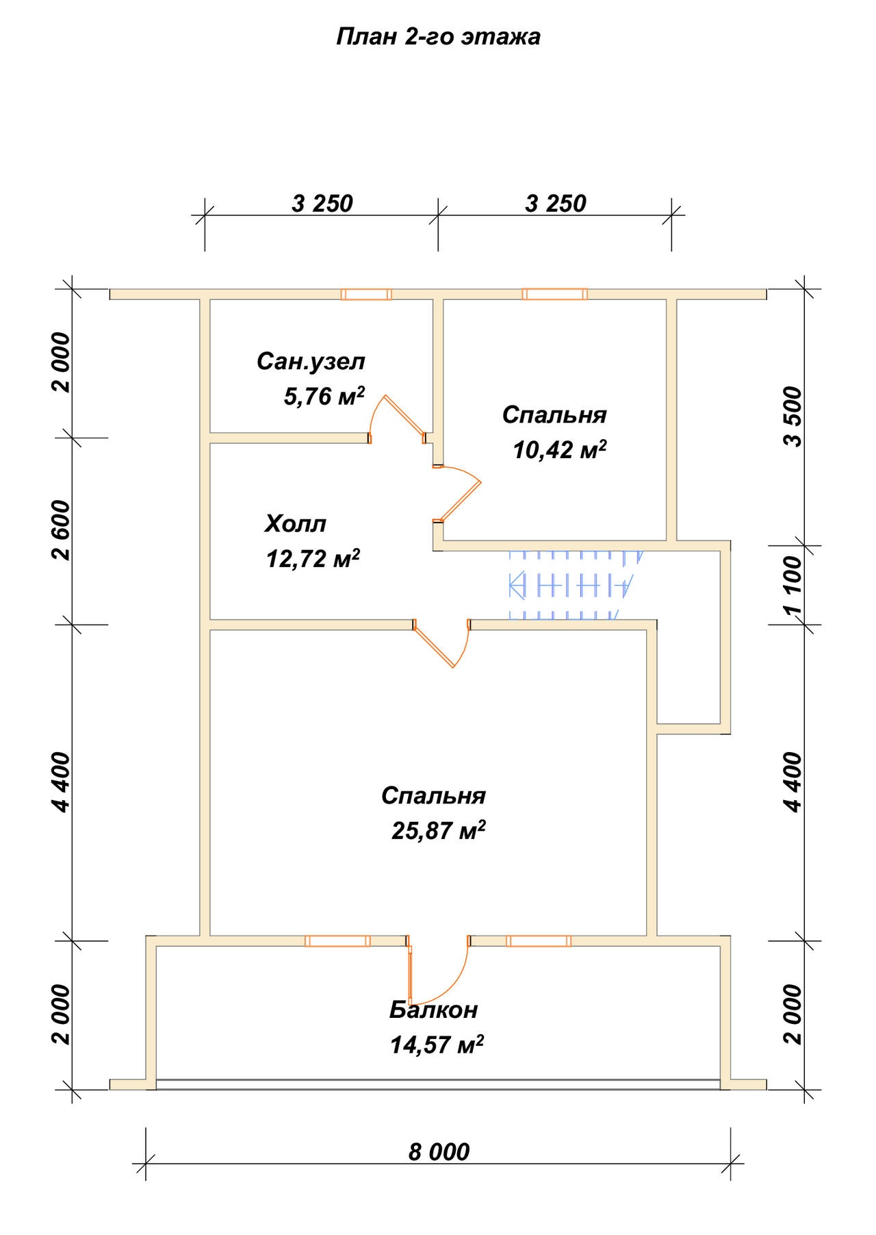 План 2-го этажа проект П-97
