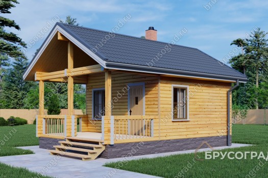 Проект бани из бруса Б-9.