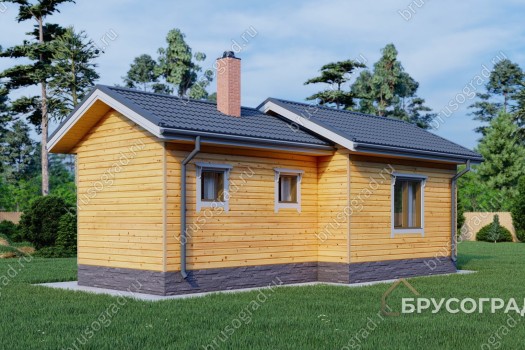 Проект бани из бруса Б-19.