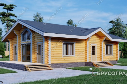 Проект бани из бруса Б-23.