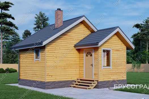 Проект бани из бруса Б-59.