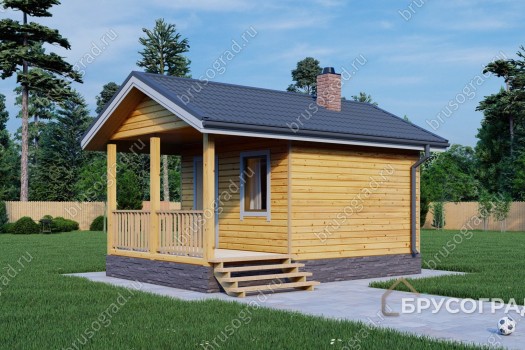 Проект бани из бруса Б-60.