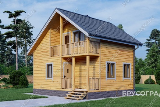 Проект бани из бруса Б-61.
