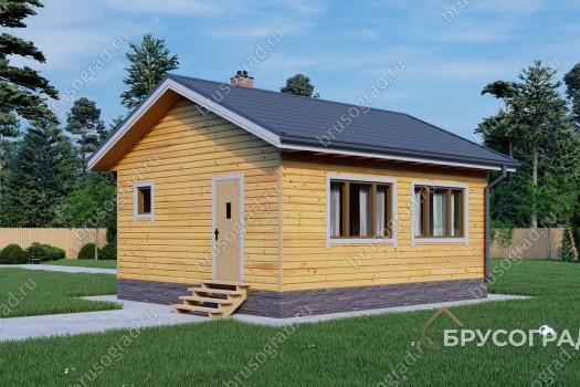 Проект бани из бруса Б-69.